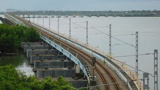 Longest Railway Bridge in India  Vembanad bridge Kerala [upl. by Burlie70]