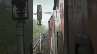 Drenched tracks unstoppable trains Indian Railways takes on the monsoon IndianRailways RainyDay [upl. by Arhaz471]