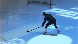 MarcAndre Fleury shows off his stick skills [upl. by Yhcir578]