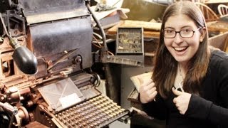 A Real Working Linotype Machine [upl. by Yajet]