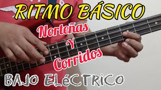 ¿Cómo empezar a TOCAR Norteñas y Corridos en Bajo Eléctrico  Ritmo Básico para principiantes [upl. by Azmah]