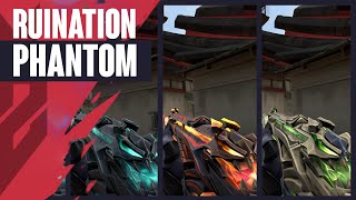 Ruination Phantom Skin Showcase  Valorant Ruination Skins [upl. by Wiskind137]