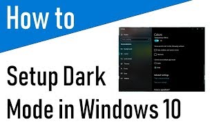 Setup Dark Mode in Windows 10 [upl. by Clemmie689]