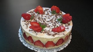 Fraisier Cake Souffle recipe Cake with fruits [upl. by Demona884]