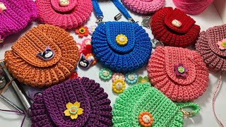 Crochet Shell Coin Purse Tutorial Part22 [upl. by Ytirev]