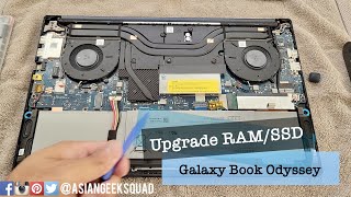 How to Upgrade the RAM and SSD on the Samsung Galaxy Book Odyssey [upl. by Drews89]