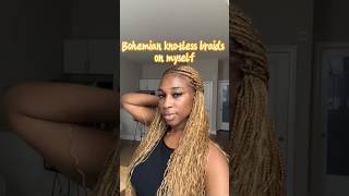 🌟 Ready to rock some Bohemian knotless braids bohemianbraids hairstyle bohobraids [upl. by Eibbil544]