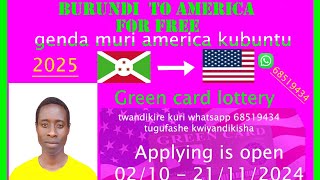 GREEN CARD LOTTERY 2025 YATANGUYE TWANDIKIRE TUGUFASHE KWIYANDIKISHA TUNAGUKURIKIRANE MPAKA mfisho [upl. by Notreb]