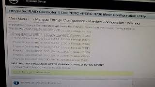 How to import Raid Foreign Configuration Dell R730 Server [upl. by Monto]