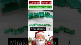 shorts shortvideo crafts 🎁GUIRNALDAS NAVIDEÑAS SÚPER FÁCILES DE PAPEL 🎄🎅 christmas navidad [upl. by Zetniuq]