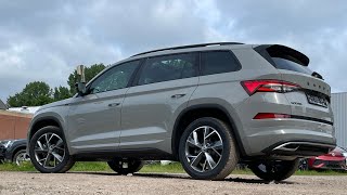 Skoda NEW Kodiaq 2023 Sportline in4K Steel Grey Meteor 19 Inch Triglav Walk around amp detail inside [upl. by Torrey]