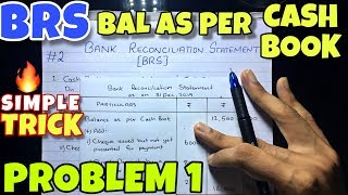 2 Bank Reconciliation Statement  Problem 1 By Saheb Academy  Class 11 [upl. by Nanahs859]