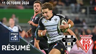 PRO D2  Résumé partie complète CA Brive  Biarritz Olympique PB  J6  Saison 20242025 [upl. by Adelaide]