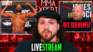 UFC 309 WEIGH INS UFC 310 NEW MAIN EVENT JONES VS MIOCIC PREDICTIONS  LIVESTREAM QNA [upl. by Ingold]