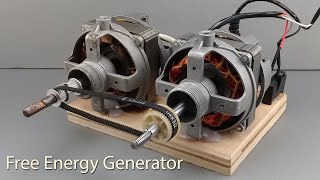 How to Make 230v Free Energy Generator With Two Fan Motor [upl. by Marti]