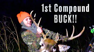 Eastons 1st Compound Bow Buck [upl. by Nospmas]