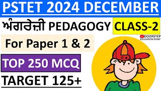 ENGLISH PEDAGOGY for PSTET 2024 MCQ SeriesL2 [upl. by Olegnaid]