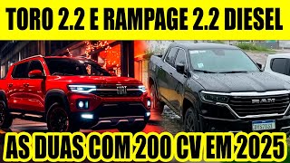 VEM AÍ FIAT TORO E RAMPAGE COM 200 CV DIESEL E MOTOR 22 [upl. by Alrick17]