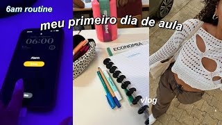 PRIMEIRO dia de aula em PORTUGAL 🇵🇹📚 6am routine grwm vlog [upl. by Schoof]