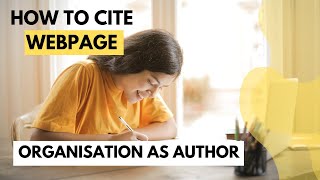 How To Cite and Reference a Webpage  Harvard style [upl. by Nwahc261]