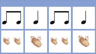 Rhythm Practice with Quarter Notes and Eighth Notes  80 bpm [upl. by Genna]