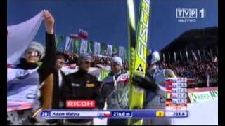 Adam Małysz Ostatni skok w karierze Planica 20 03 2011 r  216 m [upl. by Aleemaj]