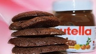 NUTELLA KEKSE SELBER MACHEN mit nur 3 ZUTATEN  EI MEHL amp NUTELLA [upl. by Asseral681]