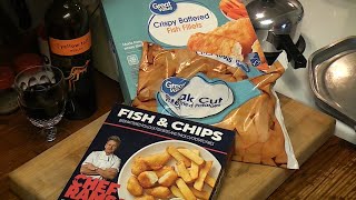 Gordon Ramsays Fish amp Chips VS Great Value Crispy Battered Fish amp Steak Cut Fries  FROZEN Dinners [upl. by Jorrie167]