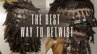 Crispy Parts How To Get The Best Retwist at Home For Beginners  Loc Tutorial [upl. by Lenhart]