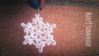 Fiocco di neve alluncinetto  how to crochet a snowflake [upl. by Engel]