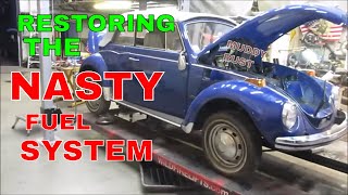 How To Fix When old gas turns to Glue VW Bug Parked 30 Years [upl. by Luemas]