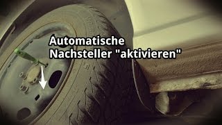 Automatische Nachsteller quotaktivierenquot an Trommelbremse VAG [upl. by Tobie]