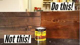 How to Stain Wood Like a PRO  4 Simple Steps [upl. by Lacsap965]