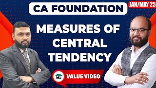 Measures of Central Tendency Full Revision  Vande Bharat Batch For CA Foundation JanMay 25  ICAI [upl. by Milena]