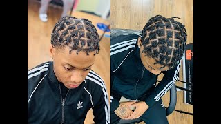 ONE amp ONLY 🔥 HOW TO BOX BRAIDS ON SHORT HAIR WITH RUBBERBAND ENDS 🆙🆙 [upl. by Mahau]