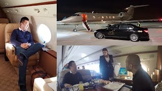 Flying the Gulfstream Private Jet from London to Dubai [upl. by Yecniuq]