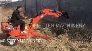 15HP ATV Towable Backhoe Trencher [upl. by Rabaj]