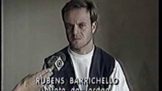 Barrichello recebe a notícia da morte de Senna  Globo [upl. by Reppiks141]