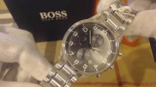 Mens Hugo Boss Aeroliner Chronograph Watch 1513181 [upl. by Anitsuj]