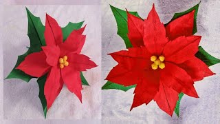 How To Make A Poinsettia Paper Flower FULL TUTORIAL [upl. by Cerveny651]