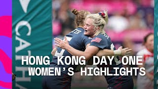 Blyde reaches Tournament FIFTY  CathayHSBC Hong Kong Sevens Day One Womens Highlights [upl. by Drucy]