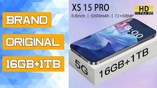 Brand Original 16GB1TB Smartphone 68 inch XS15 Pro Full Screen 4G 5G Cell Phone 6800mAh Mobile Pho [upl. by Kolosick724]