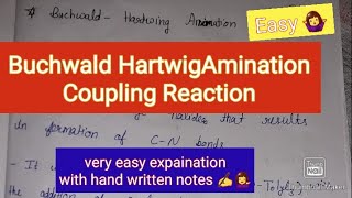 Buchwald Hartwig Amination Coupling ll Msc final syllabus ll CSIRNET [upl. by Chesna474]