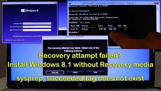 FIX BOOT UP ERROR and Successfully install Windows 81 when recovery media fails [upl. by Cadmarr]