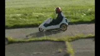 Jet Powered Sinclair C5 driven by Adrian Bennett [upl. by Halette365]