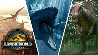 THE 3 MAIN DINOSAURS IN JURASSIC WORLD REBIRTH [upl. by Ecnerat704]