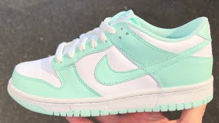 Nike Dunk Low White Mint Foam Green Shoes [upl. by Tavey784]