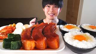 Today we eat raw eggs bibimbap delicious grilled pork belly [upl. by Laoj]