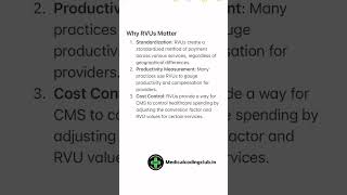 What is RVU in Us healthcare medicalbilling medicalcoding dailyshorts cpc complianceshorts [upl. by Airtemed]