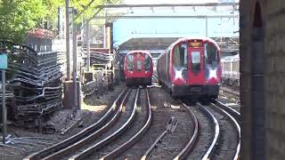 A District Line service stops at Plaistow 22 Oct 24 [upl. by Marie]